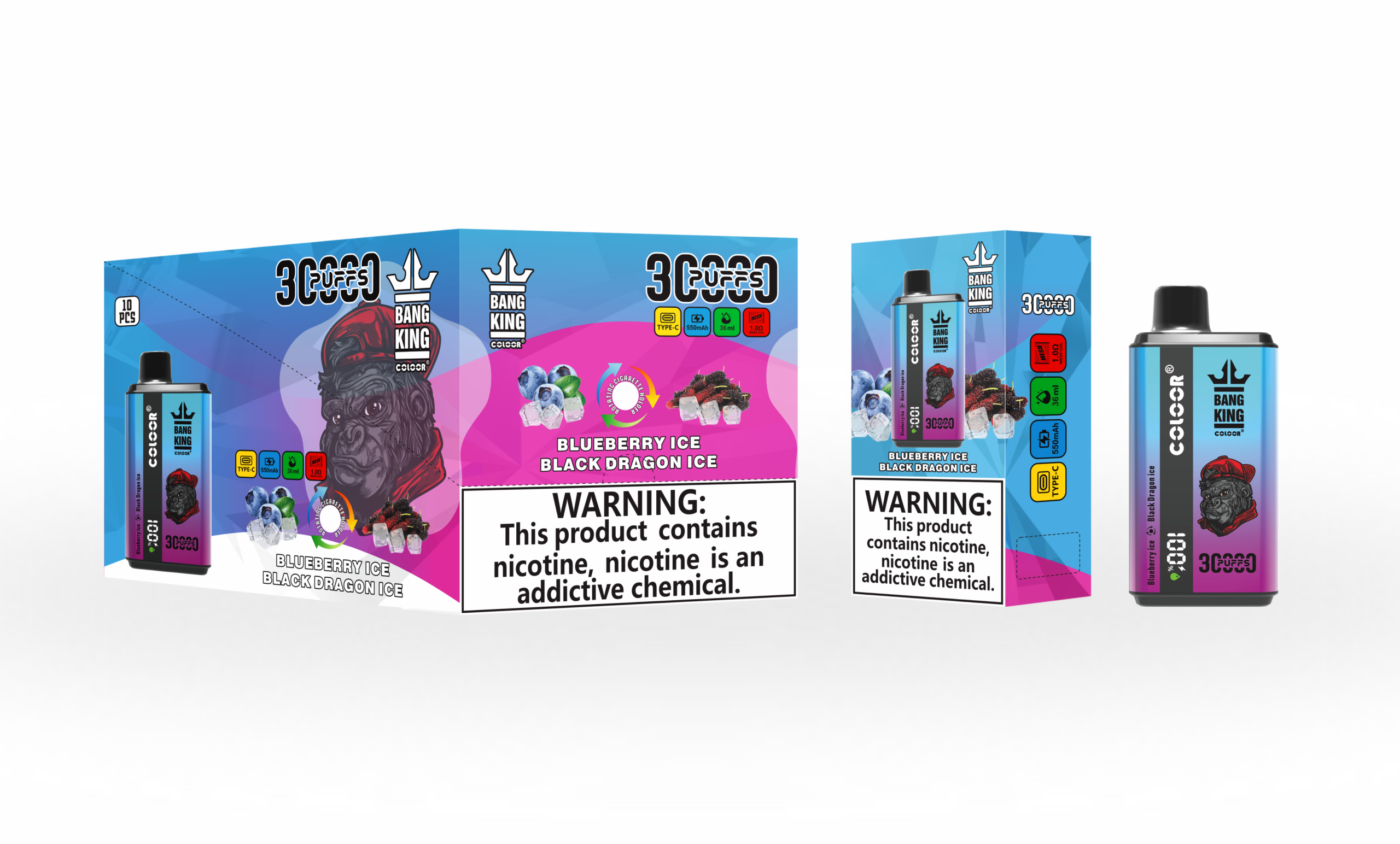 Afine Ice & Black Dragon Ice Bang KING Color 30k fumuri