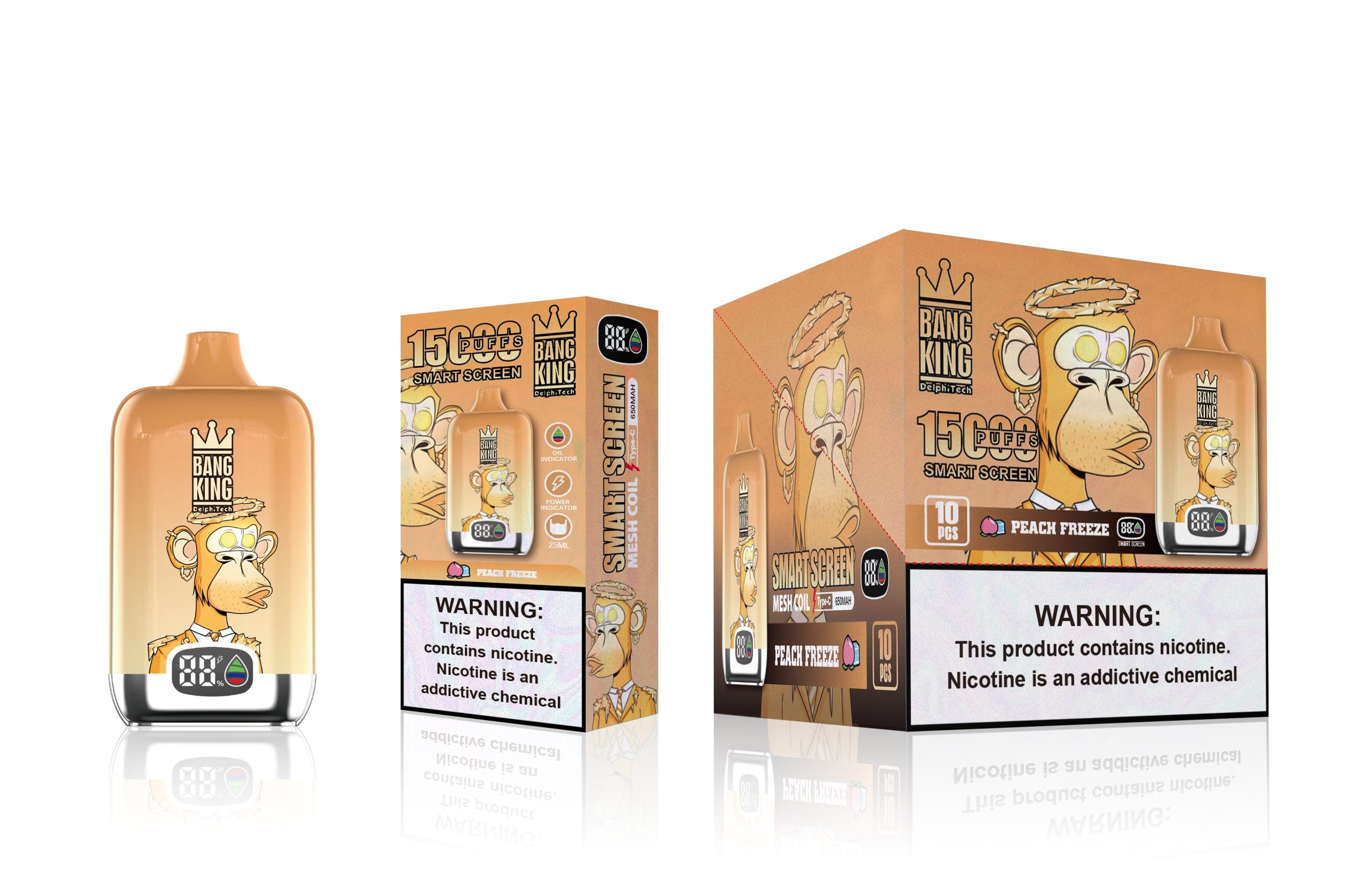 Piersică Ice Bang King Smart Screen 15k fumuri